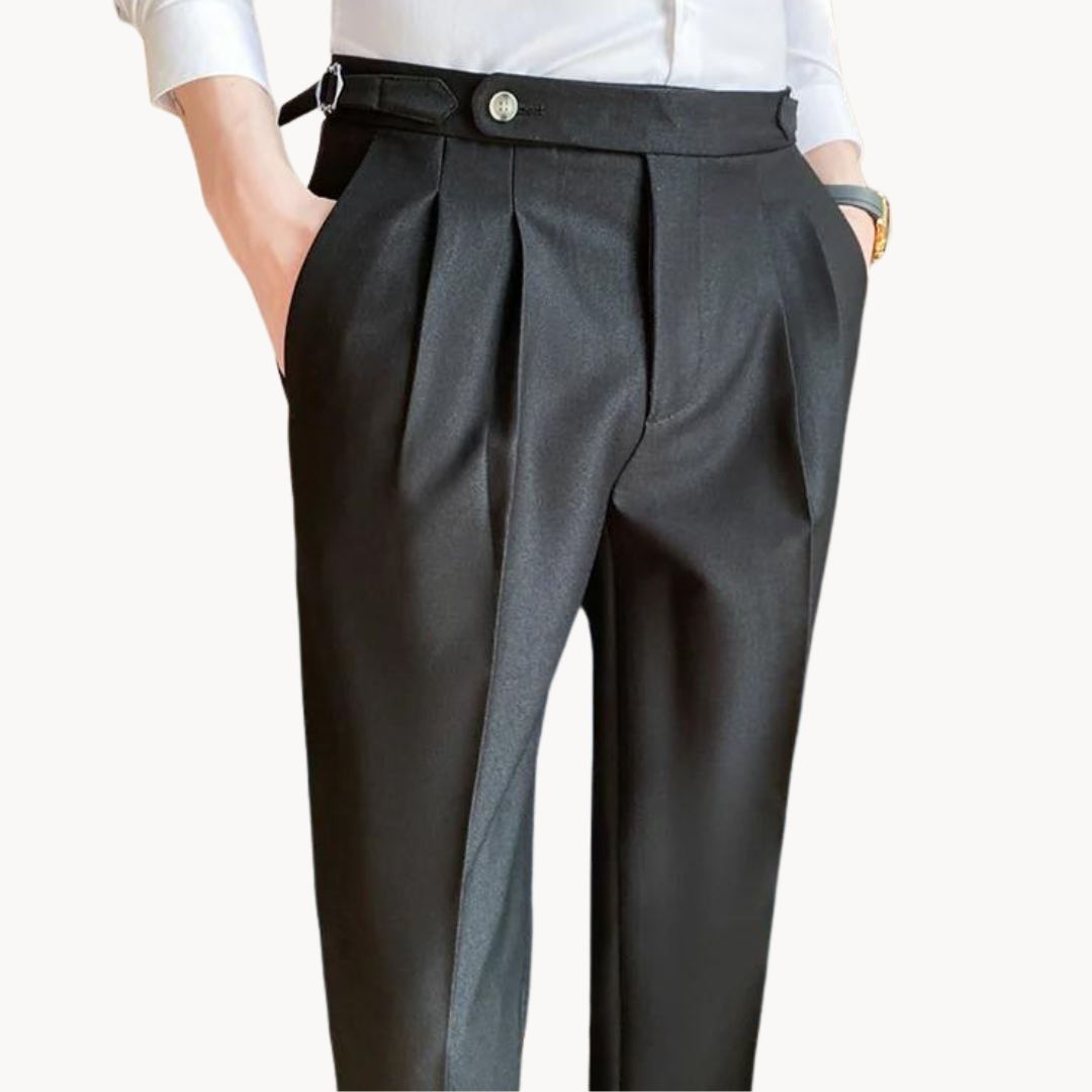 Comfortable Polyester Straight Leg Trousers