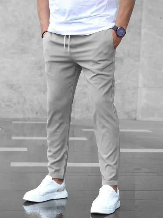 Slim Fit Stretch Trousers - OutfitLondon