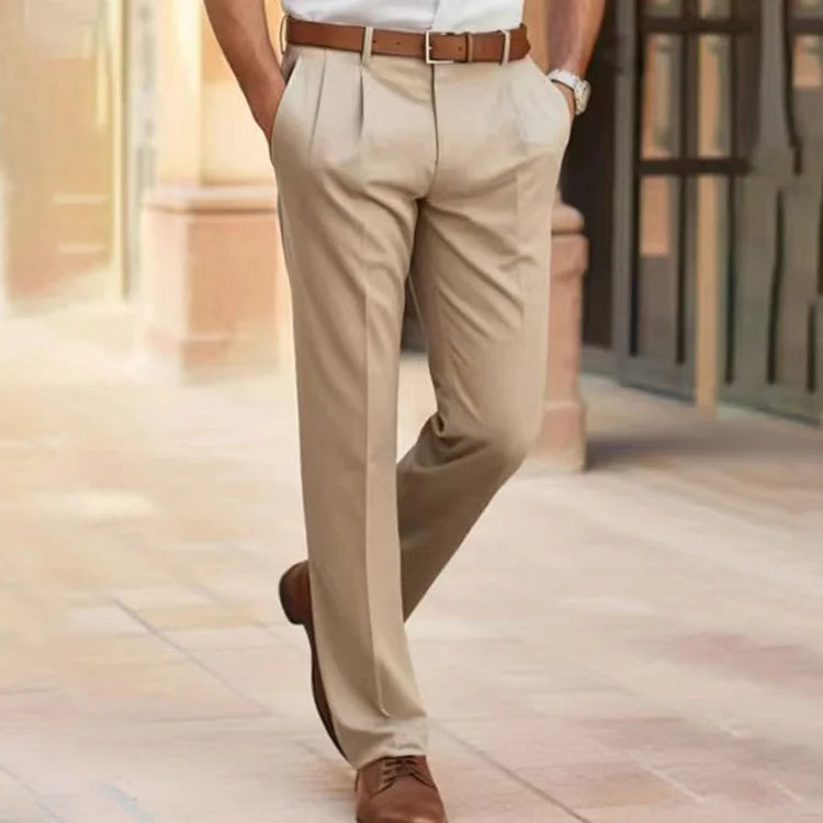Comfortable Fit Casual Polyester Trousers