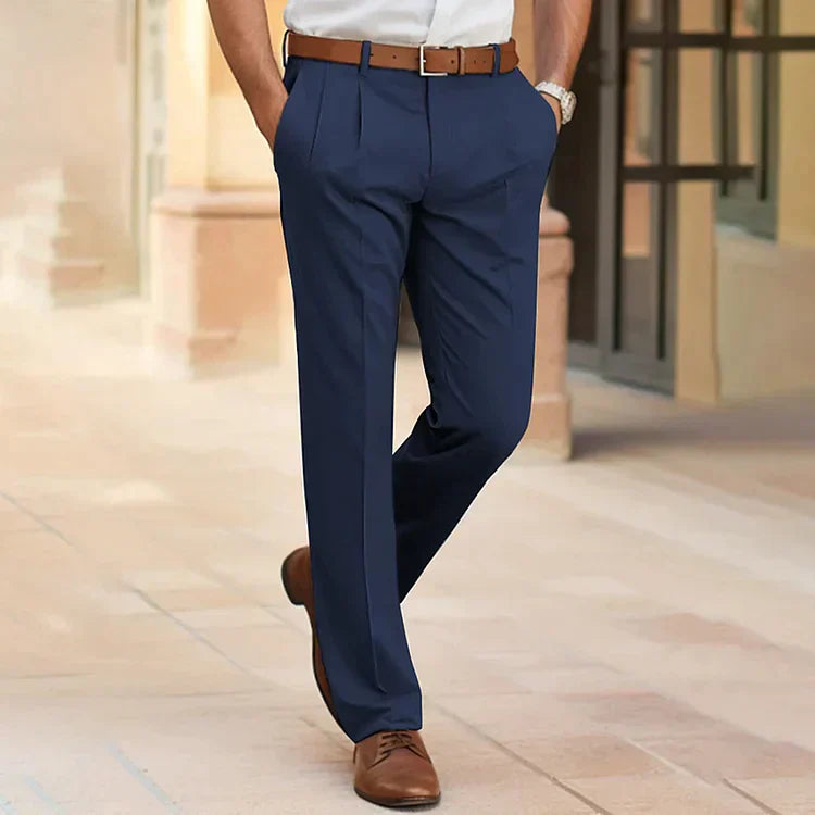 Comfortable Fit Casual Polyester Trousers