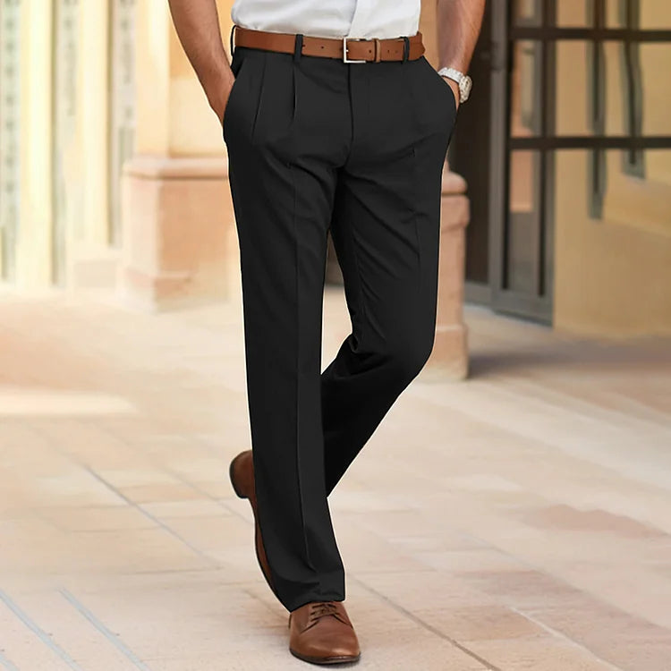 Comfortable Fit Casual Polyester Trousers