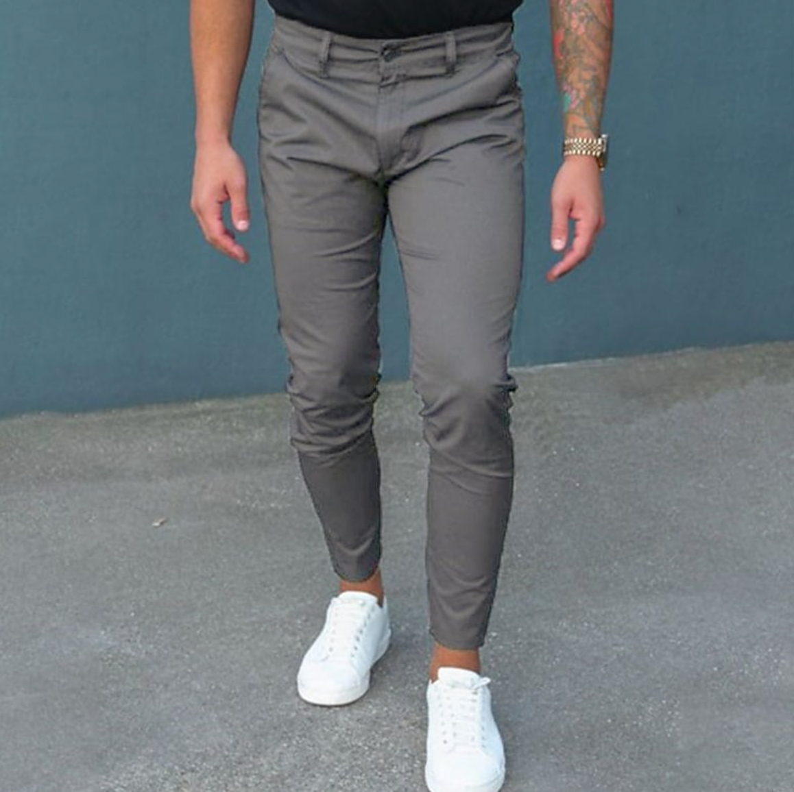 Comfortable Stretch Pants With Elastic Waistband