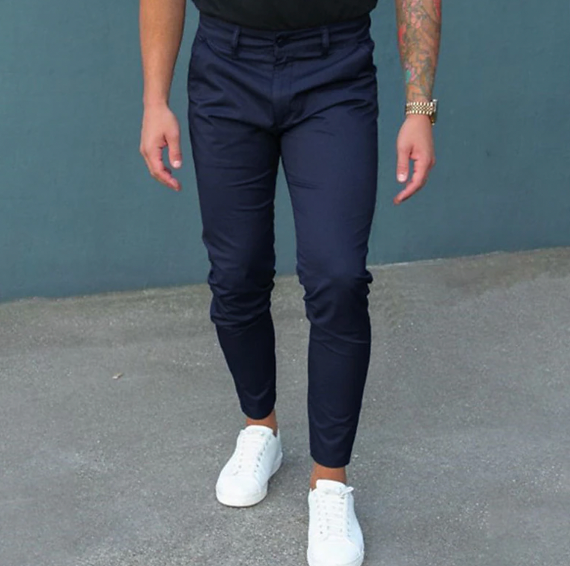 Comfortable Stretch Pants With Elastic Waistband