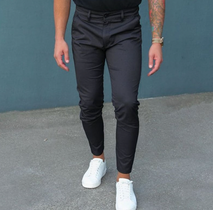 Comfortable Stretch Pants With Elastic Waistband - OutfitLondon