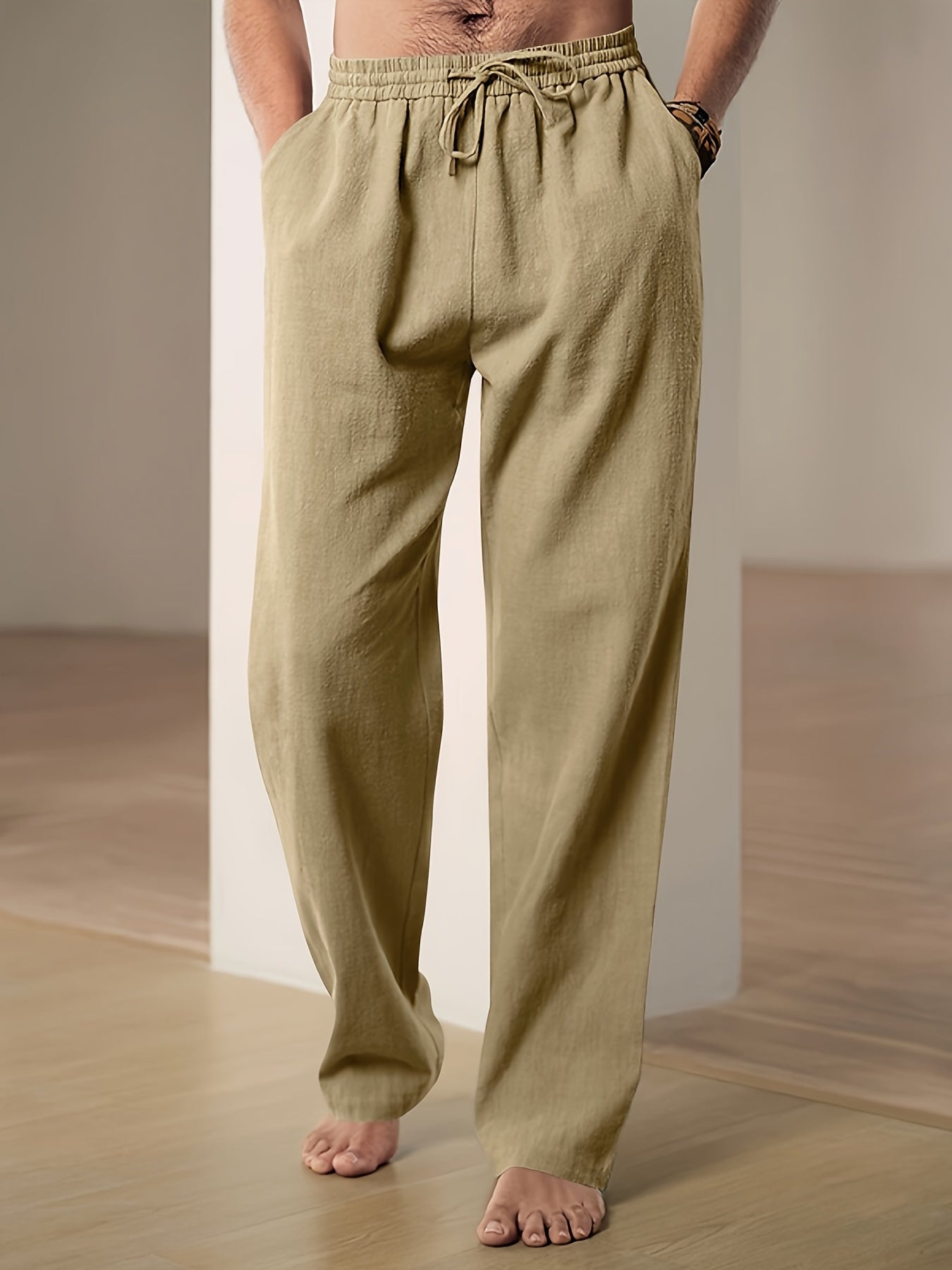 Comfortable Fit Casual Drawstring Trousers
