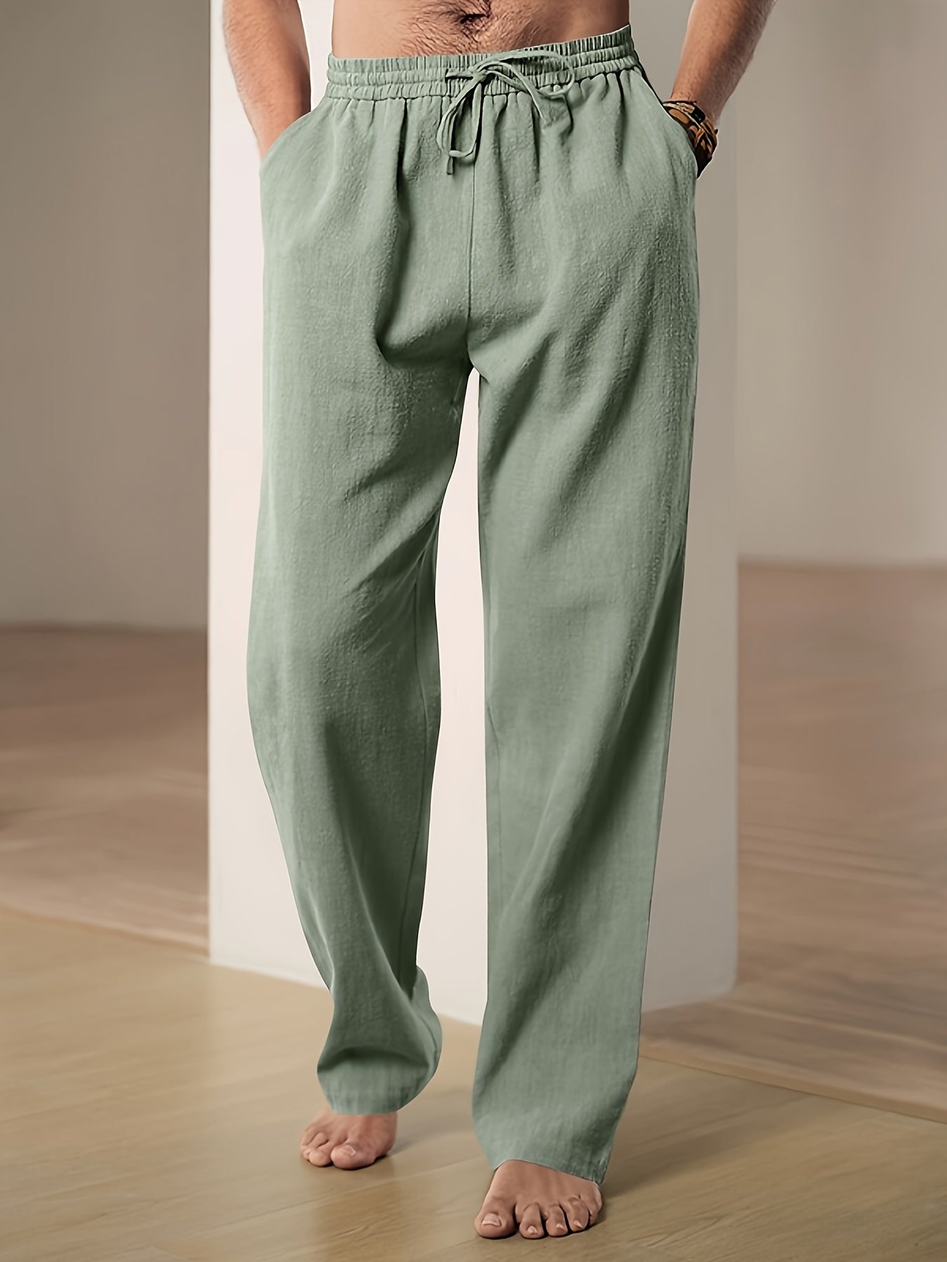 Comfortable Fit Casual Drawstring Trousers
