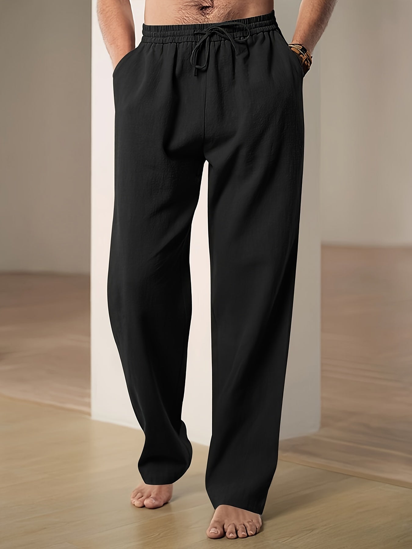 Comfortable Fit Casual Drawstring Trousers