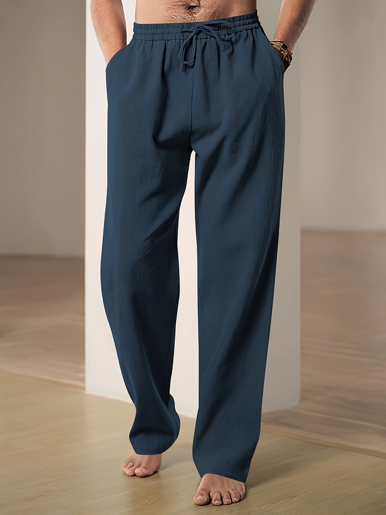 Comfortable Fit Casual Drawstring Trousers