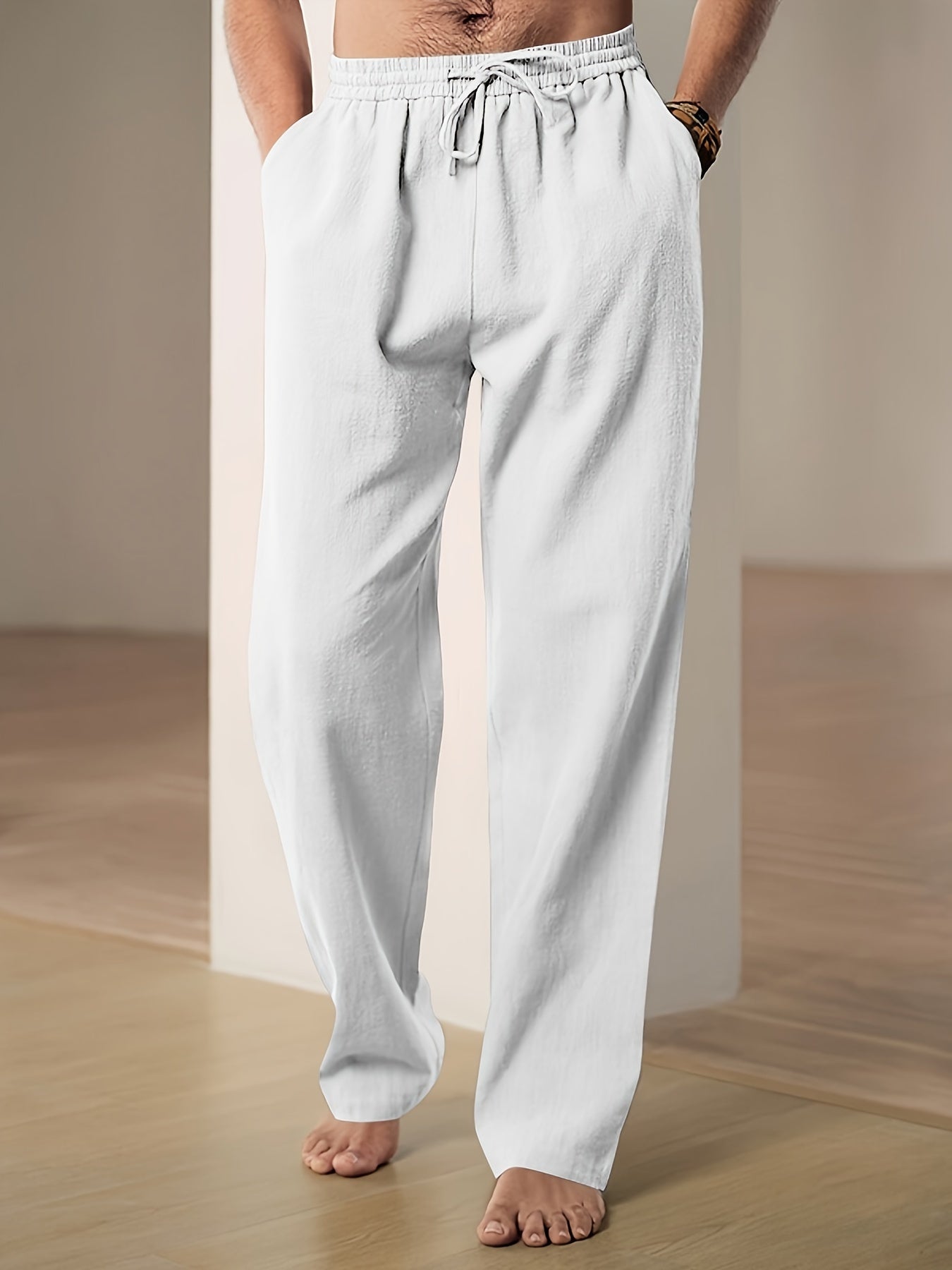 Comfortable Fit Casual Drawstring Trousers - OutfitLondon
