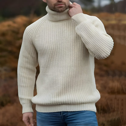 Thick Cable Knit Turtleneck Sweater