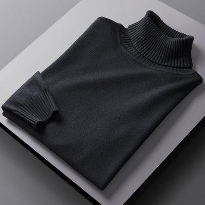 Cozy Turtleneck Sweater - Warm Fleece High Neck