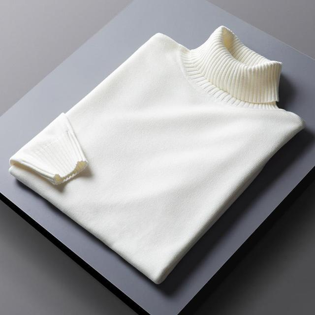 Cozy Turtleneck Sweater - Warm Fleece High Neck