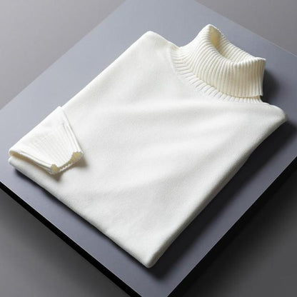 Cozy Turtleneck Sweater - Warm Fleece High Neck