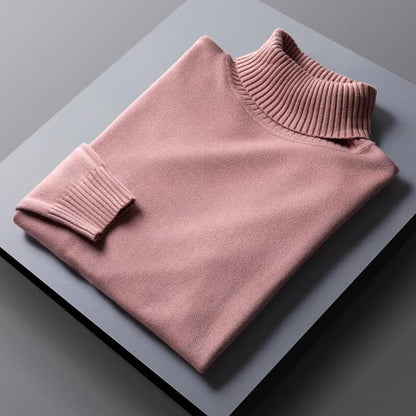 Cozy Turtleneck Sweater - Warm Fleece High Neck