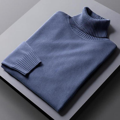 Cozy Turtleneck Sweater - Warm Fleece High Neck