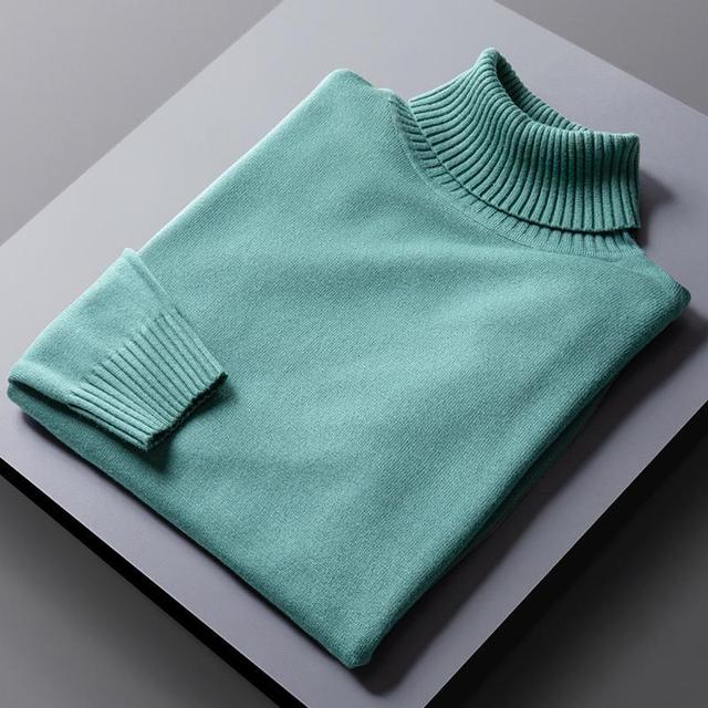 Cozy Turtleneck Sweater - Warm Fleece High Neck