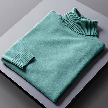 Cozy Turtleneck Sweater - Warm Fleece High Neck