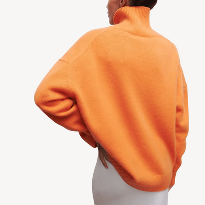 Large Fit Crew Neck Knit Sweater