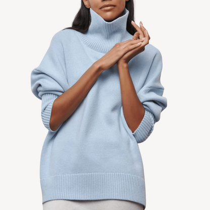 Large Fit Crew Neck Knit Sweater