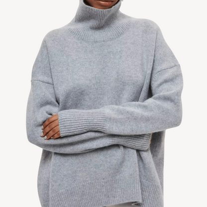 Large Fit Crew Neck Knit Sweater