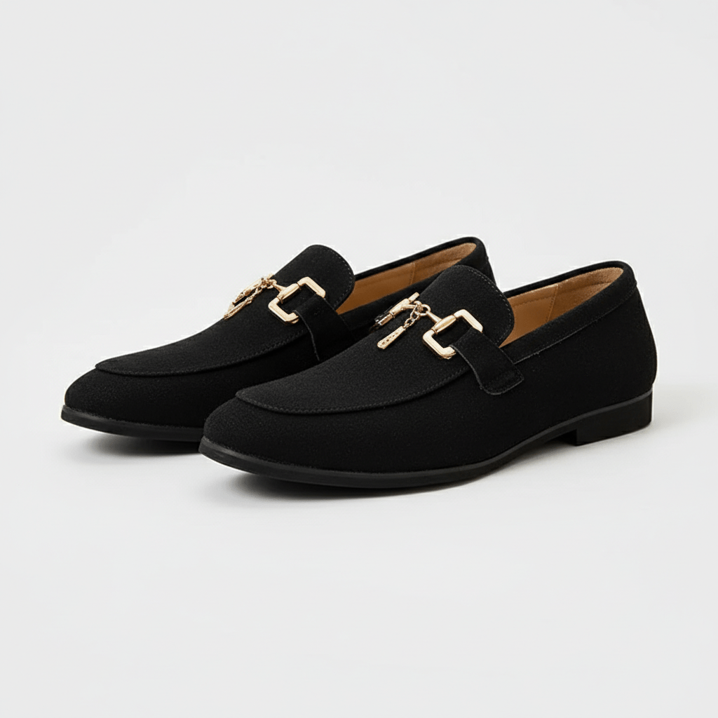 Leather Slip-On Loafers with Comfort Sole