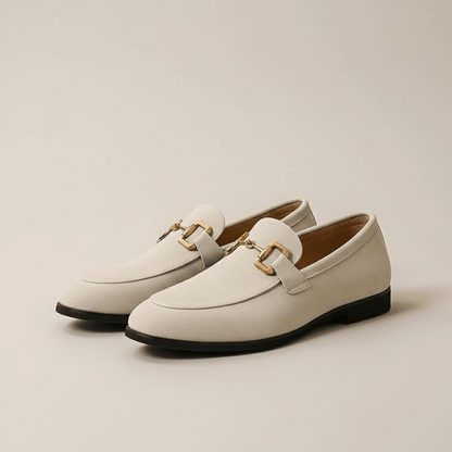 Leather Slip-On Loafers with Comfort Sole