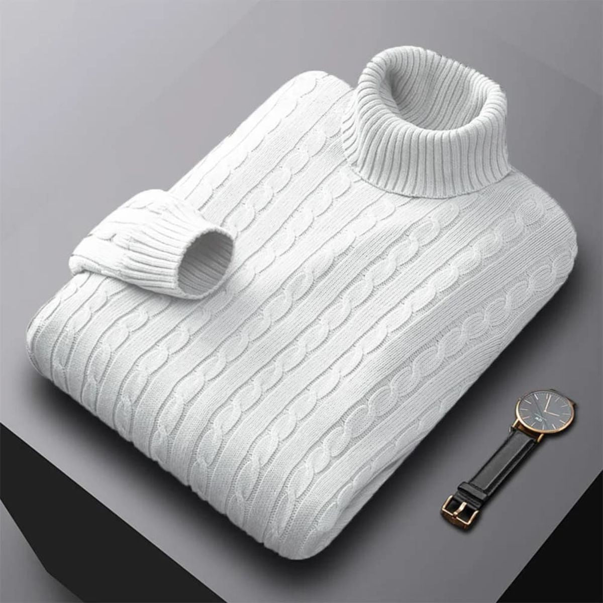 Men's Comfortable Stretch Turtleneck Sweater