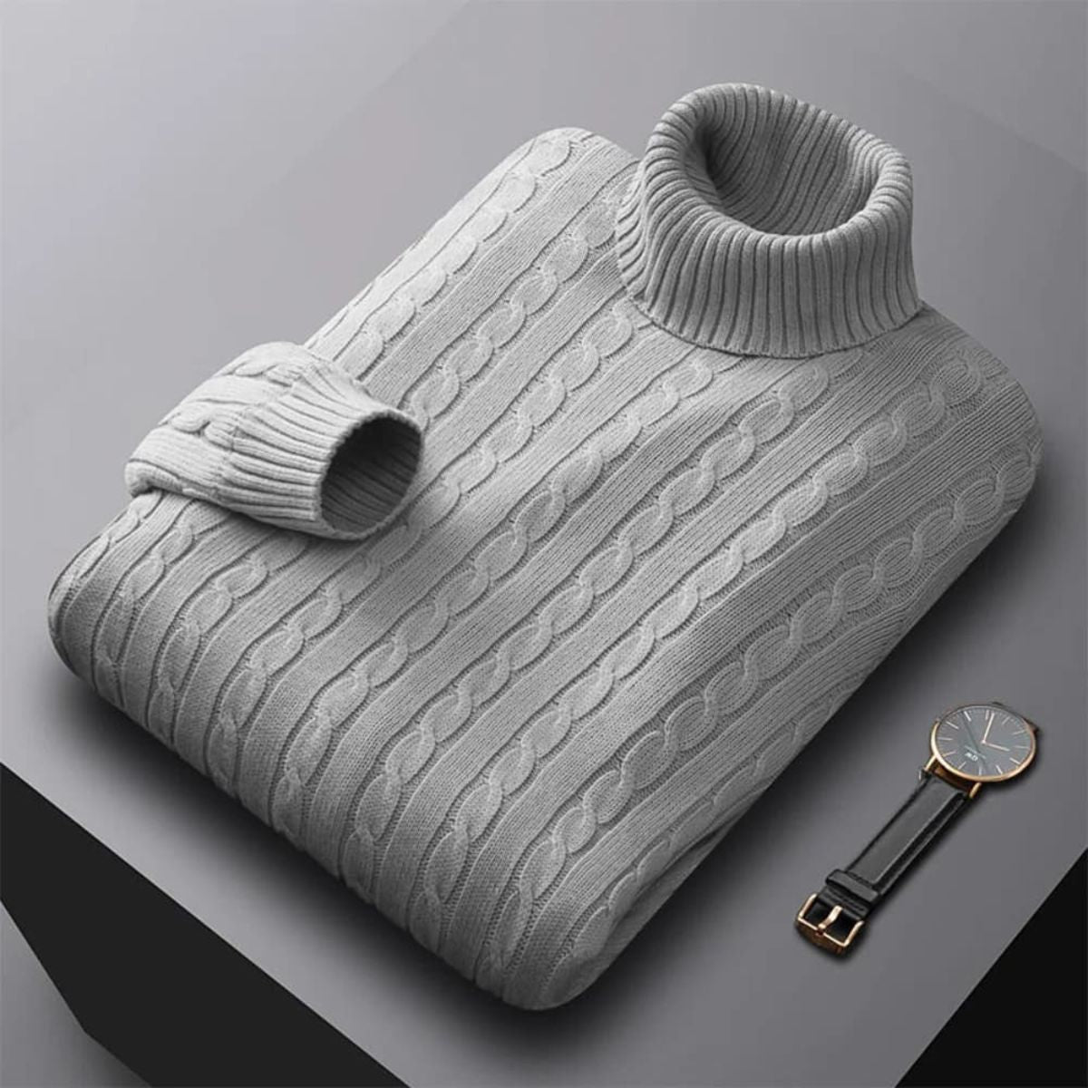 Men's Comfortable Stretch Turtleneck Sweater