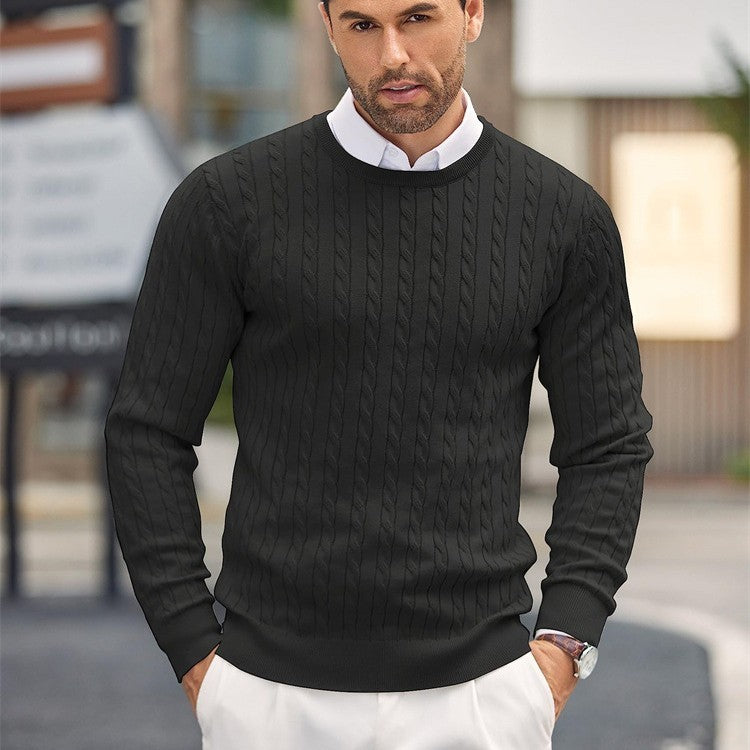 Men's Classic Fit Premium Crew Neck Pullover Sweater - OutfitLondon
