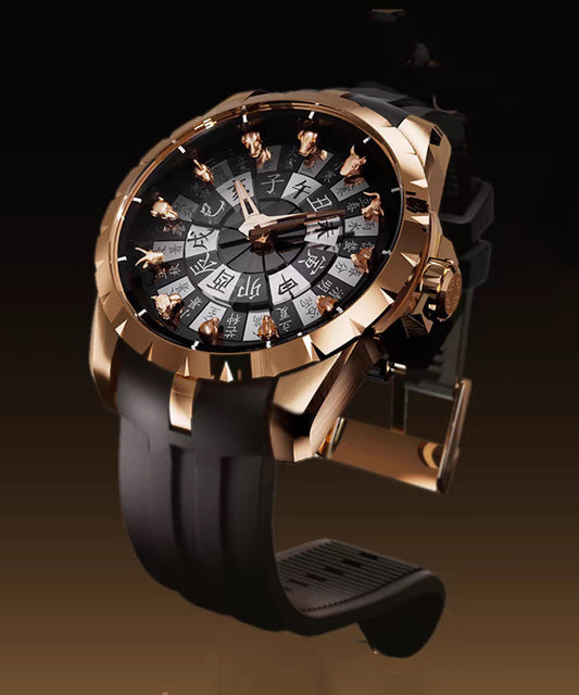 Gold Stainless Steel Quartz Watch Unisex - OutfitLondon
