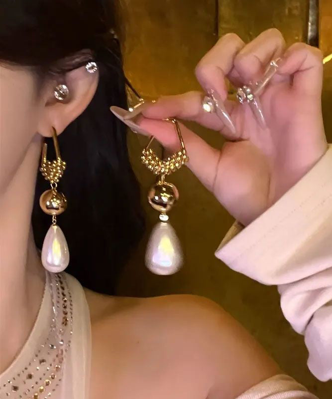 Women's Sterling Silver Gold Tassel Earrings - OutfitLondon