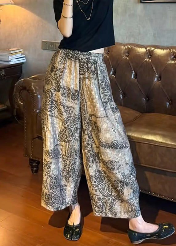 Women's Cotton Pants Elastic Waist Breathable 2XL - OutfitLondon