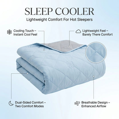 Cooling Blanket for Hot Sleepers | Reversible Cooling Blanket with Breathable Design | Lightweight Blanket for All Seasons