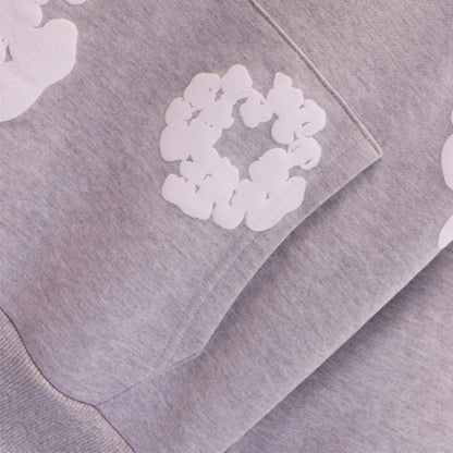 Comfortable Flower Pattern Hoodie Pajama Set