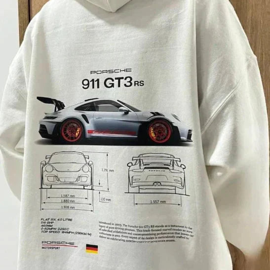 Large Sporty Racing Style Hoodie