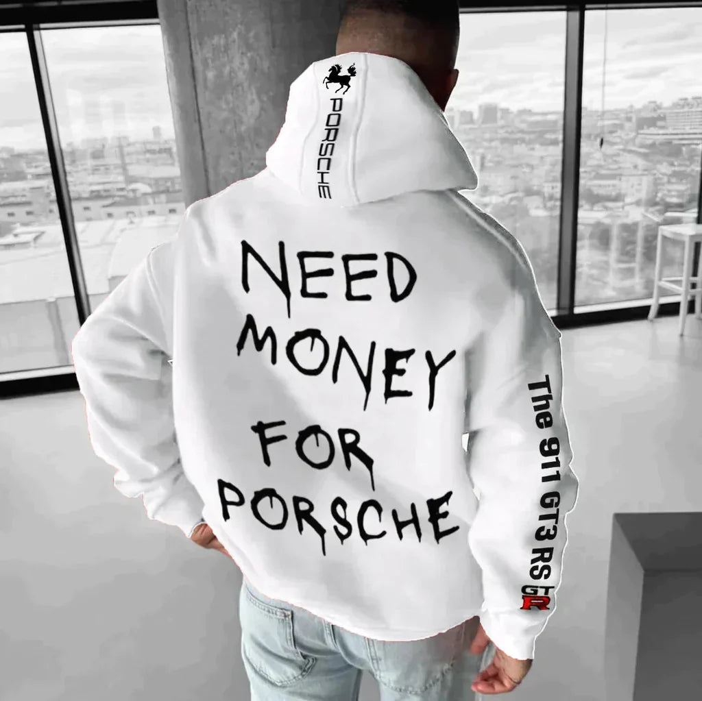 Large Sporty Racing Style Hoodie