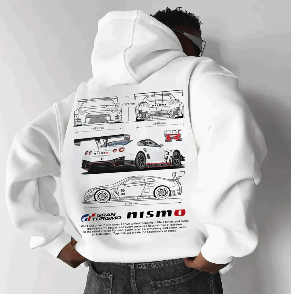 Large Sporty Racing Style Hoodie