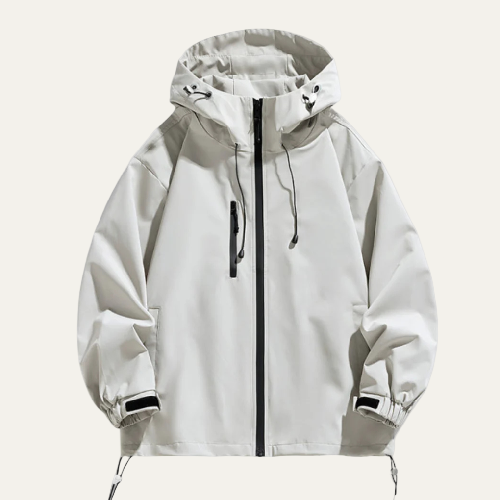 Men's Slim Water Resistant Hooded Jacket - OutfitLondon