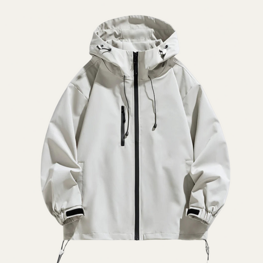 Men's Slim Water Resistant Hooded Jacket - OutfitLondon
