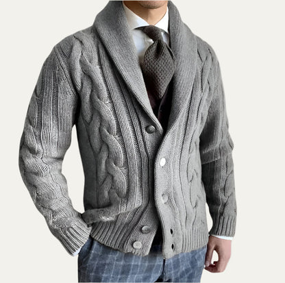 Men's Warm Crew Neck Knitted Cardigan