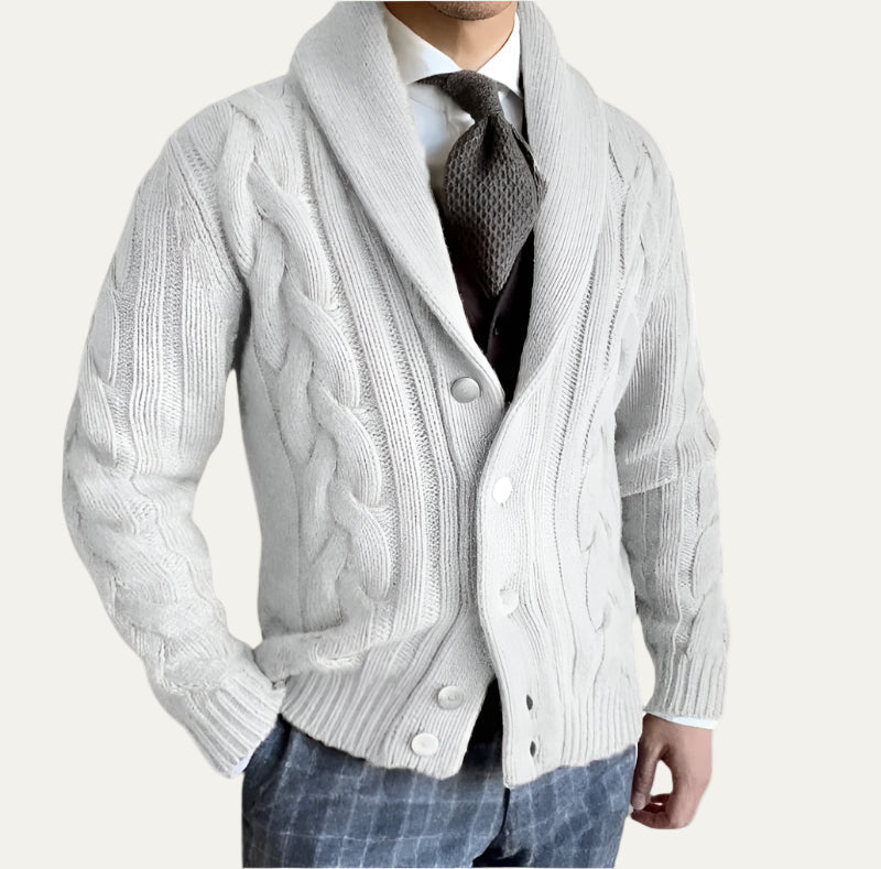 Men's Warm Crew Neck Knitted Cardigan