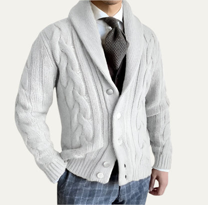 Men's Warm Crew Neck Knitted Cardigan