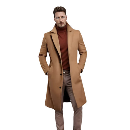 Classic Fit Men's Knee Length Coat