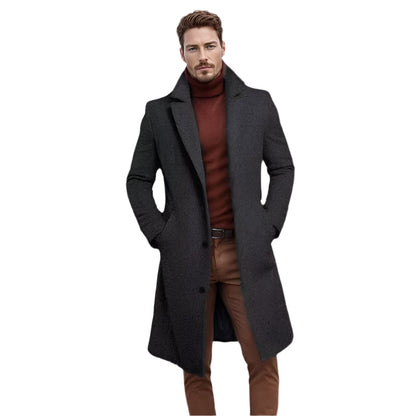 Classic Fit Men's Knee Length Coat