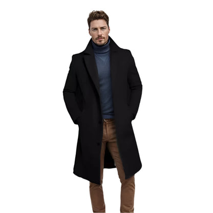 Classic Fit Men's Knee Length Coat