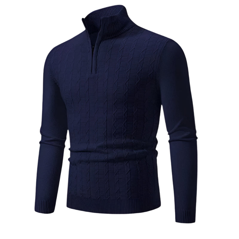 Warm Mens Half Zip Fleece Jumper