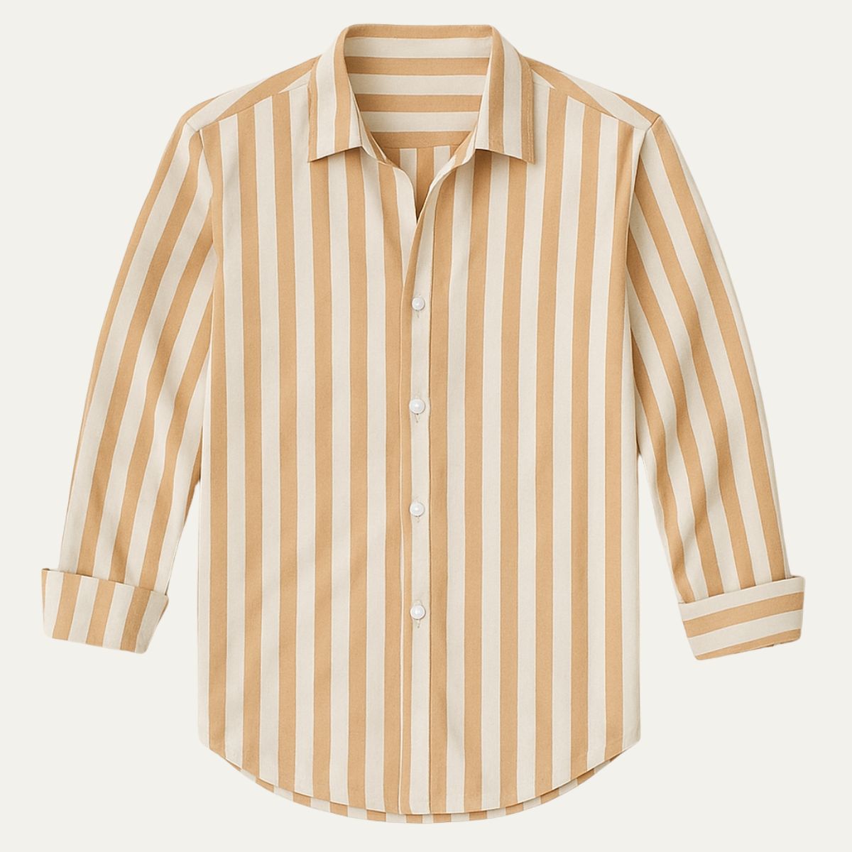 Classic Striped Cotton Dress Shirt - OutfitLondon