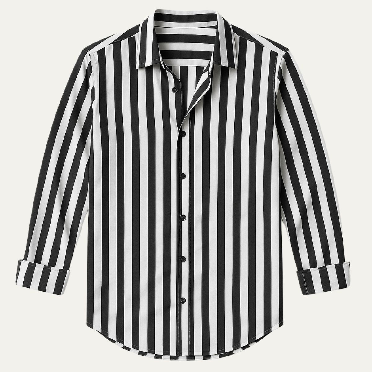 Classic Striped Cotton Dress Shirt