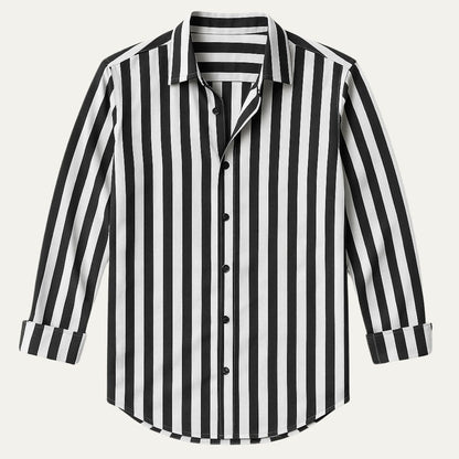 Classic Striped Cotton Dress Shirt