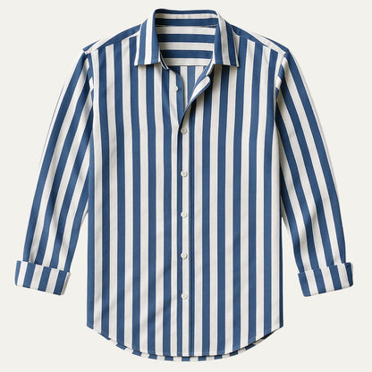 Classic Striped Cotton Dress Shirt